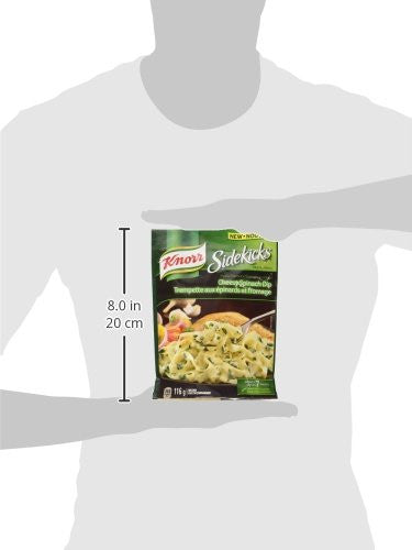 Knorr Sidekicks, Cheesy Spinach Dip Pasta, Side Dishes, 116g/4.1oz, 8ct, {Imported from Canada}